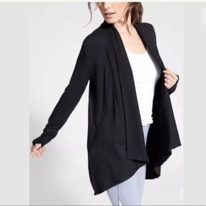 ATHLETA Pranayama Wrap Cardigan Black {II48}
